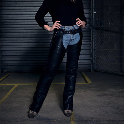 Women’s Leather Chaps for Motorcycle Riding | Durable & Adjustable Motorcycle Chaps - Lux Ryder