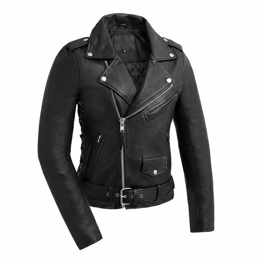 women leather black jacket | LuxRyder