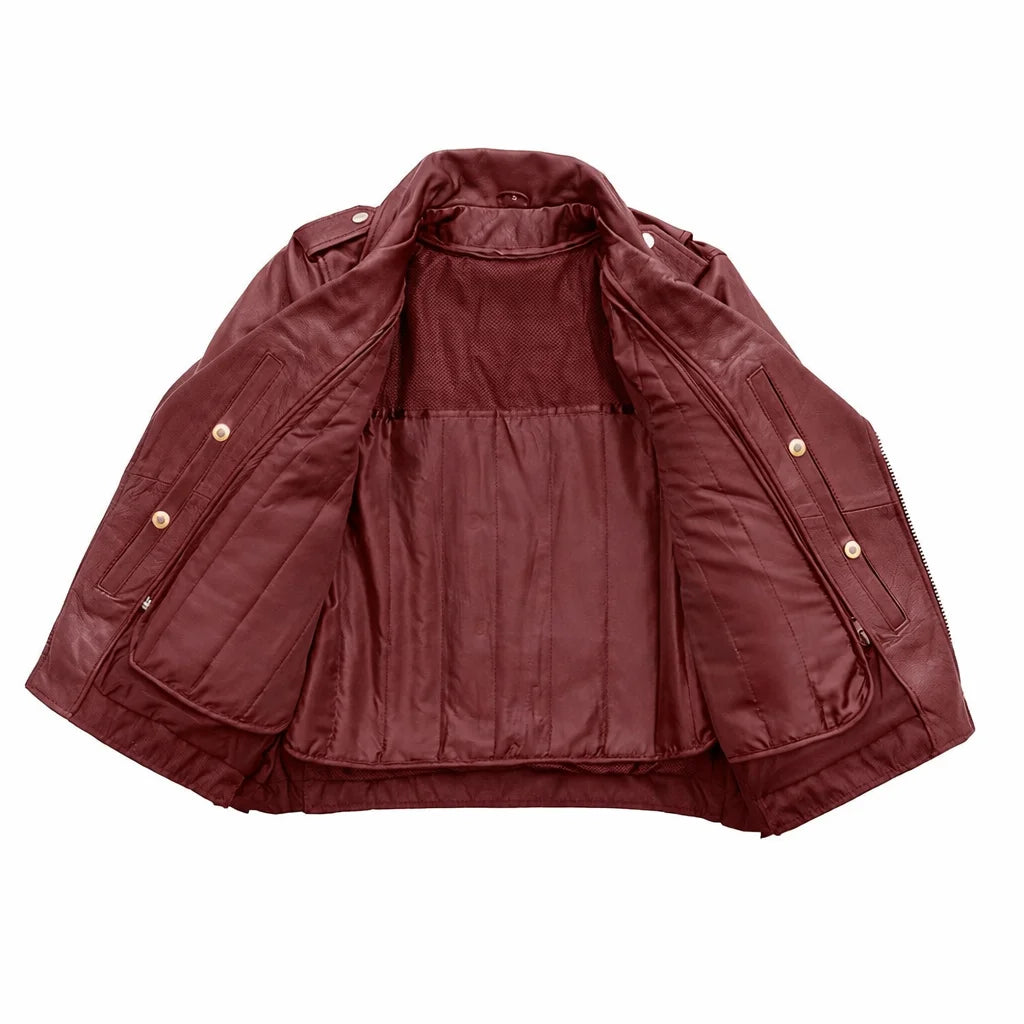 Maroon jacket | LuxRyder