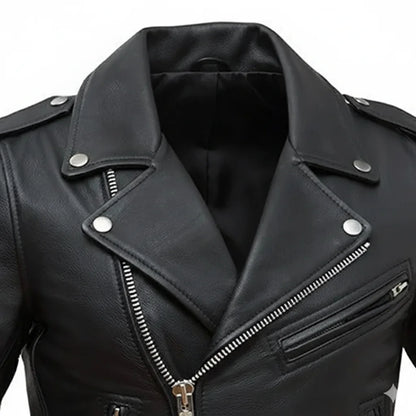 women's black leather jacket with silver zippers | LuxRyder