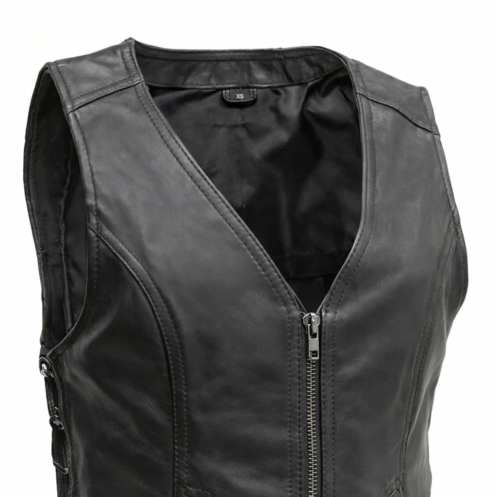 Black leather vest | LuxRyder