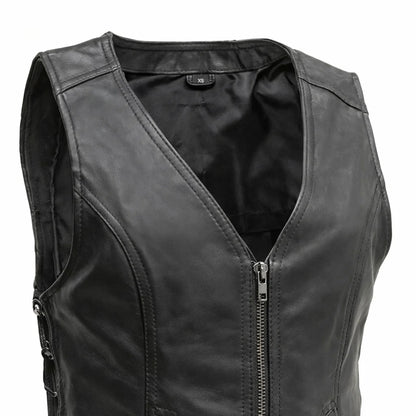 Black leather vest | LuxRyder