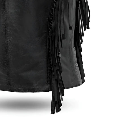 Apache Women's Leather Motorcycle Vest - Lux Ryder